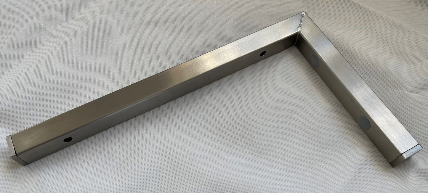 BECK-SWS - Wandhalterung / Winkel aus V2A / Edelstahl - Rohr 25x25x2mm. verschiedene Ausführungen