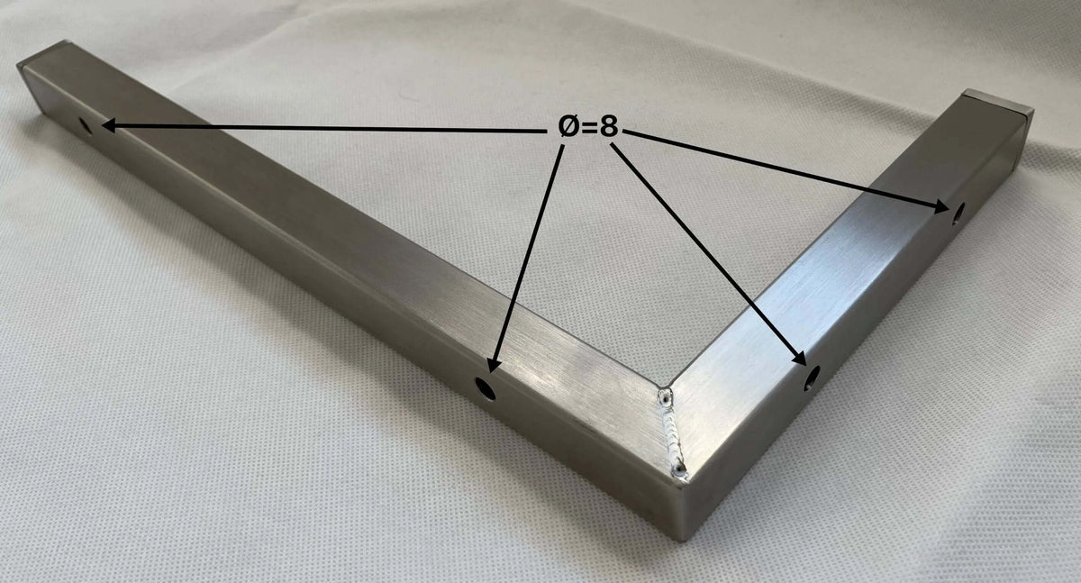BECK-SWS - Wandhalterung / Winkel aus V2A / Edelstahl - Rohr 25x25x2mm. verschiedene Ausführungen beck-sws