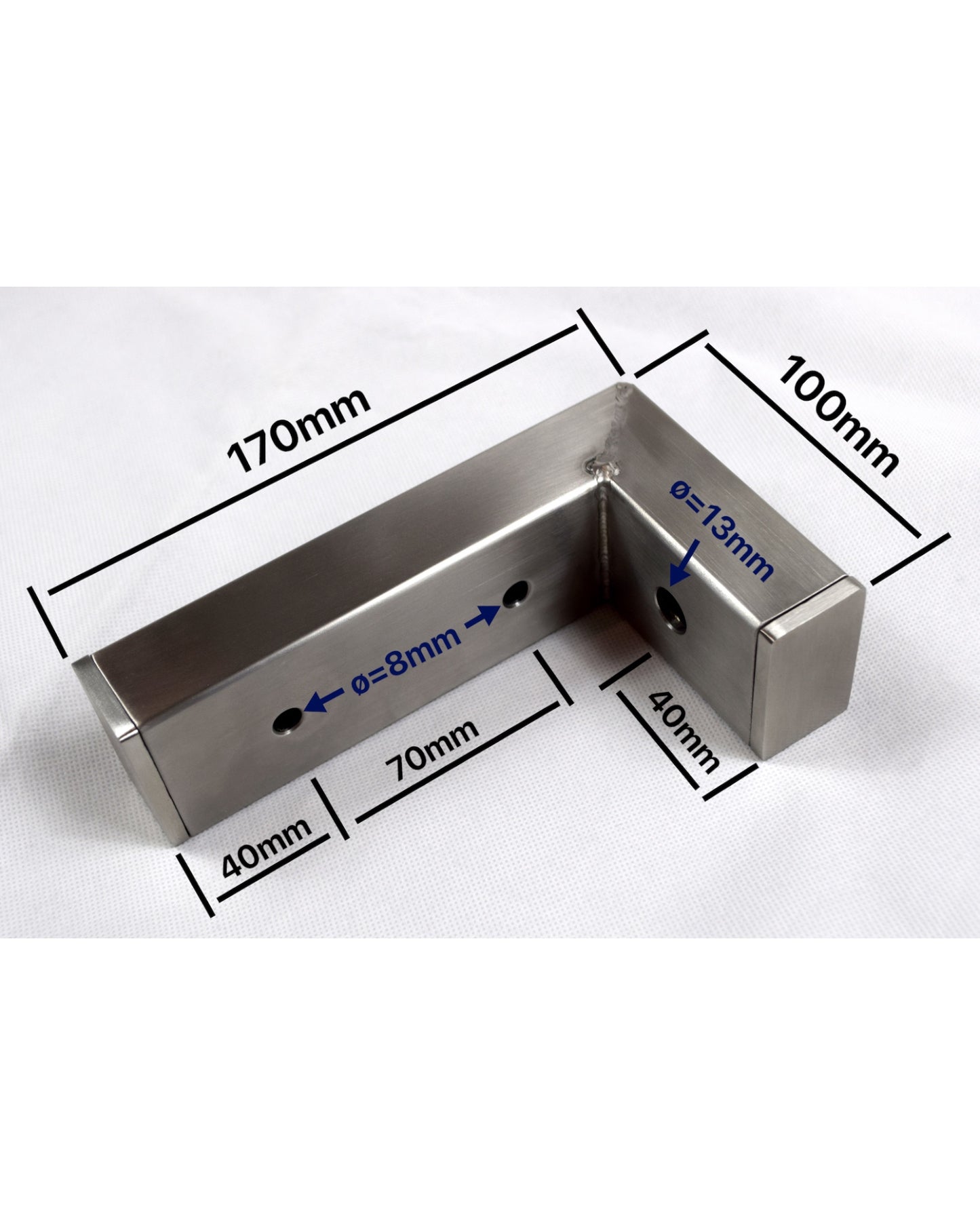 BECK-SWS - Wandhalterung / Winkel aus Edelstahl - 17x10cm. bis 100Kg. Traglast