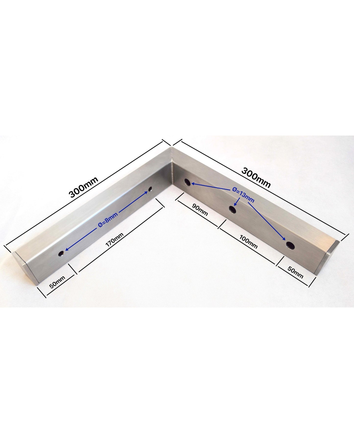 BECK-SWS - Wandhalterung / Winkel aus Edelstahl - 30x30cm. bis 200Kg. Traglast