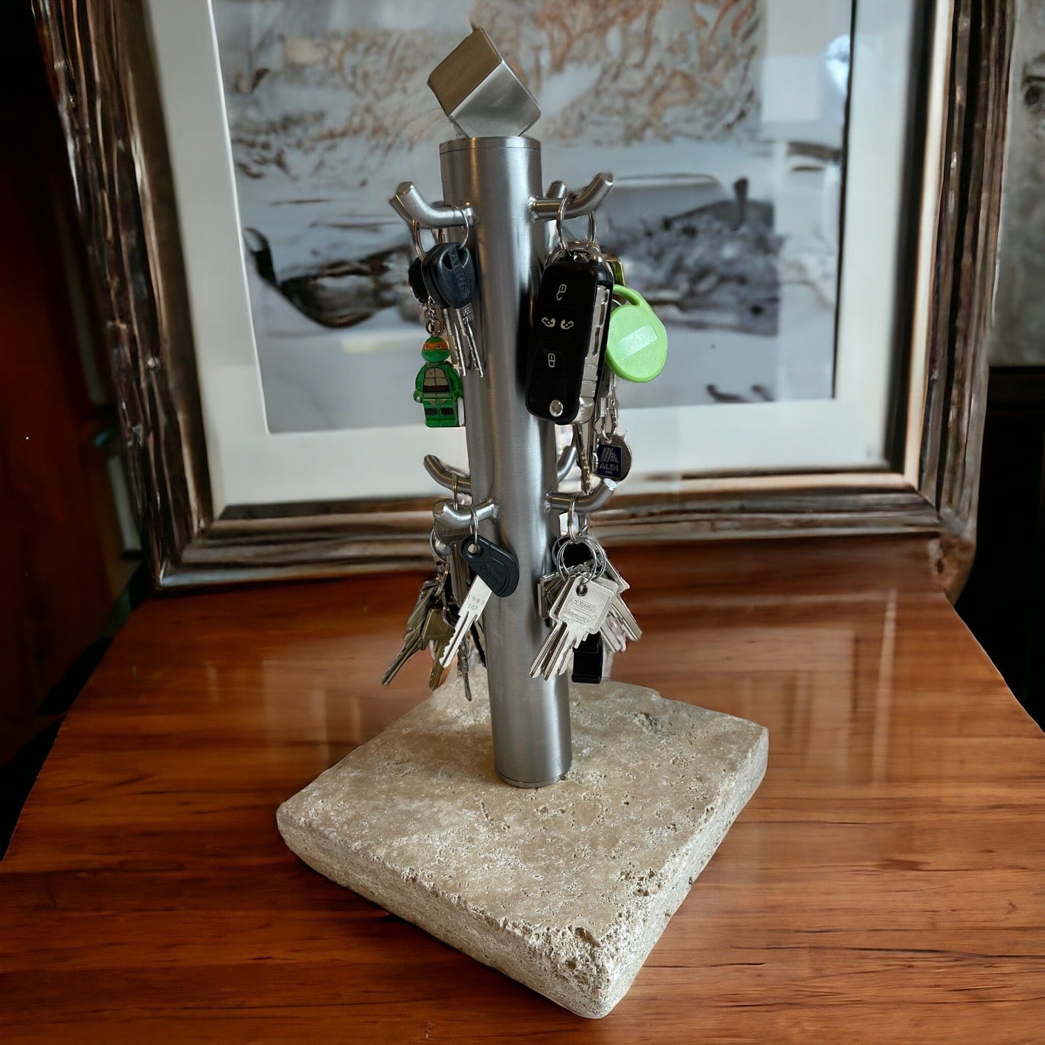 Schlüssel & Schmuck Aufbewahrung Steel - Wood - Stone