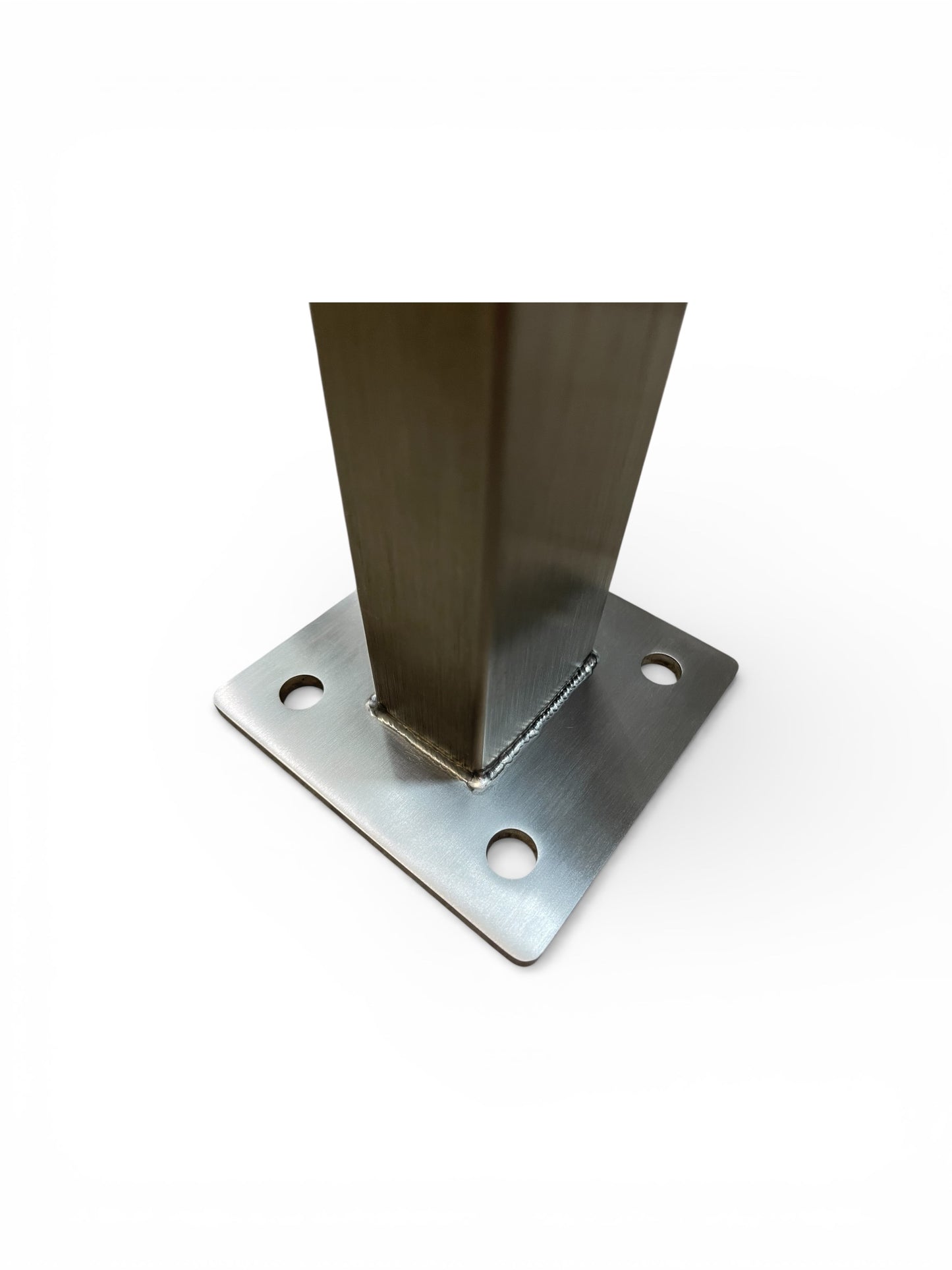 Premium Briefkasten Standfuß aus Edelstahl – Moderner Briefkastenständer mit 1 Pfosten, Wetterfest & Rostfrei, Zeitloses Design