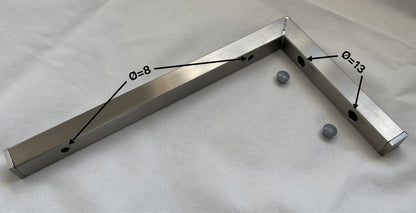 BECK-SWS - Wandhalterung / Winkel aus V2A / Edelstahl - Rohr 25x25x2mm. verschiedene Ausführungen
