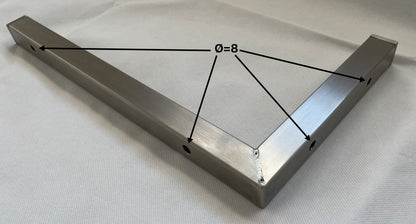 BECK-SWS - Wandhalterung / Winkel aus V2A / Edelstahl - Rohr 25x25x2mm. verschiedene Ausführungen