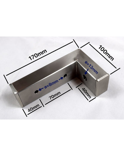 BECK-SWS - Wandhalterung / Winkel aus Edelstahl - 17x10cm. bis 100Kg. Traglast