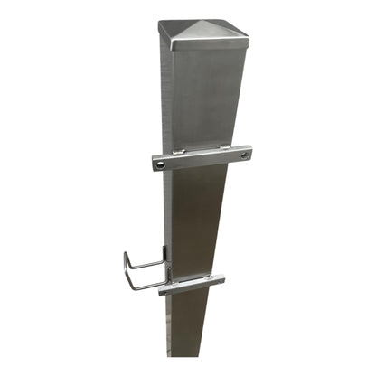 Edelstahl Halterung Säule Ständer  Gardena Schlauchbox Schlauchabroller Freistehend Schlauchhacken für Schlauchaufbewahrung Universal NEU