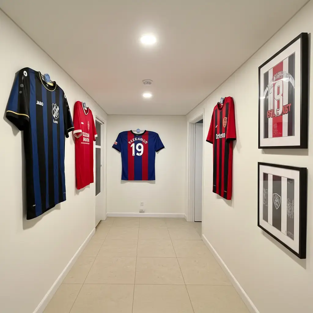 Trikot Wandhalterung – Stylisch, praktisch & immer griffbereit für Kids & Teens! Steel - Wood - Stone