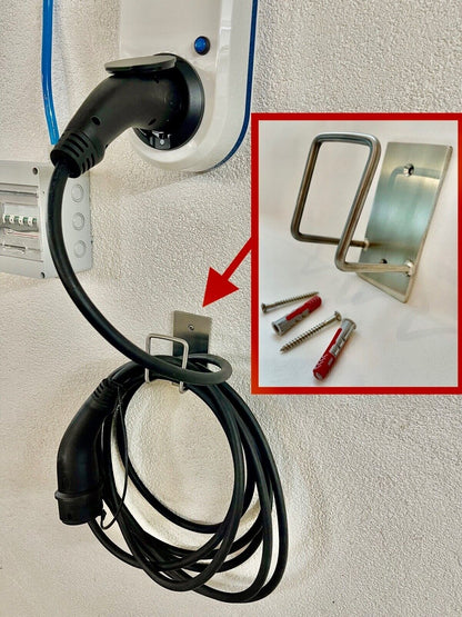 BECK-SWS Kabel - Wandhalterung aus Edelstahl für Ladekabel "E-Auto" oder andere Kabel