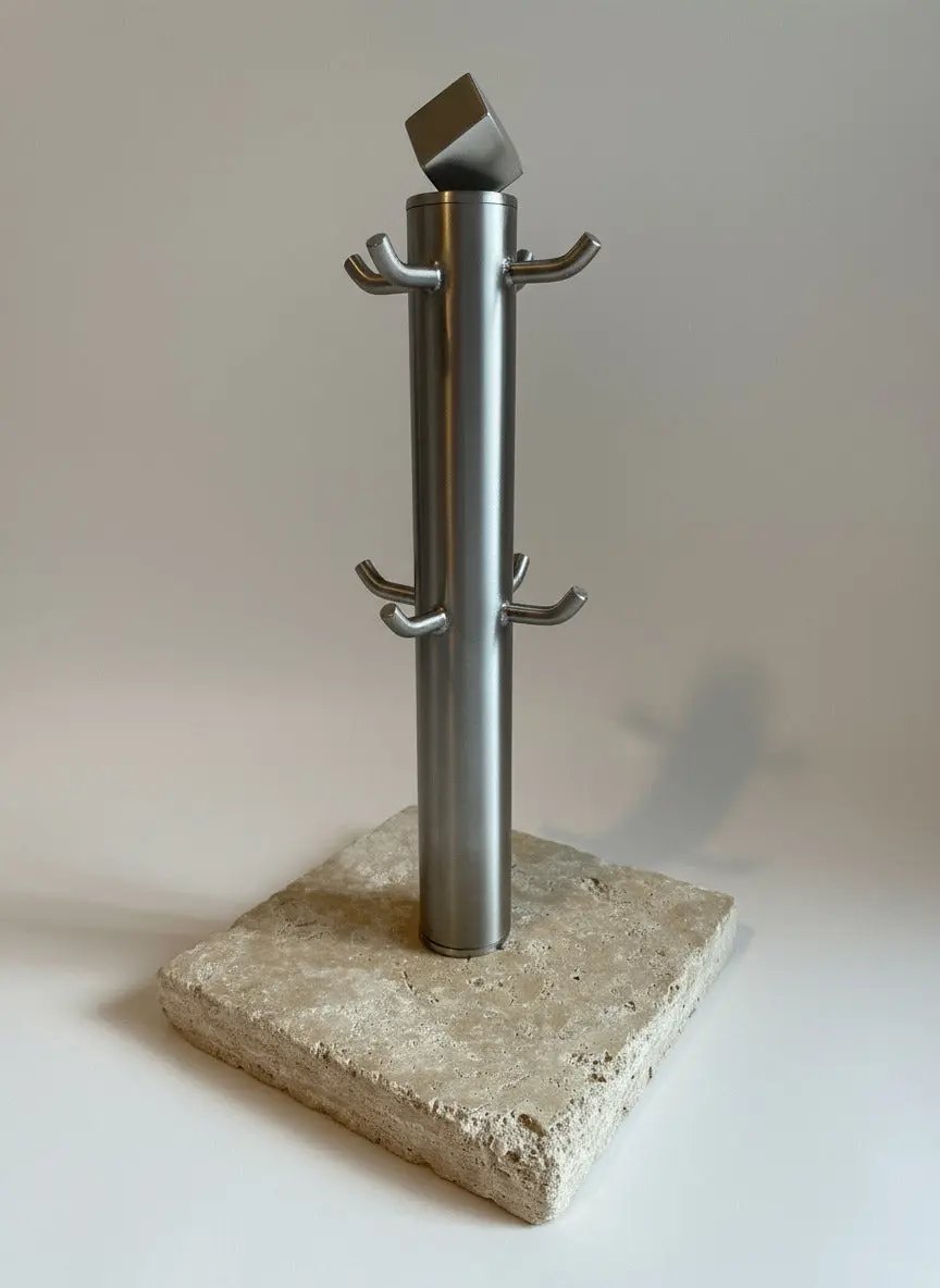 aufbewahrung für schlüssel BECK-SWS Edelstahl-Naturstein Schlüsselhalter, Schlüssel- bzw. Schmuck – Steel - Wood