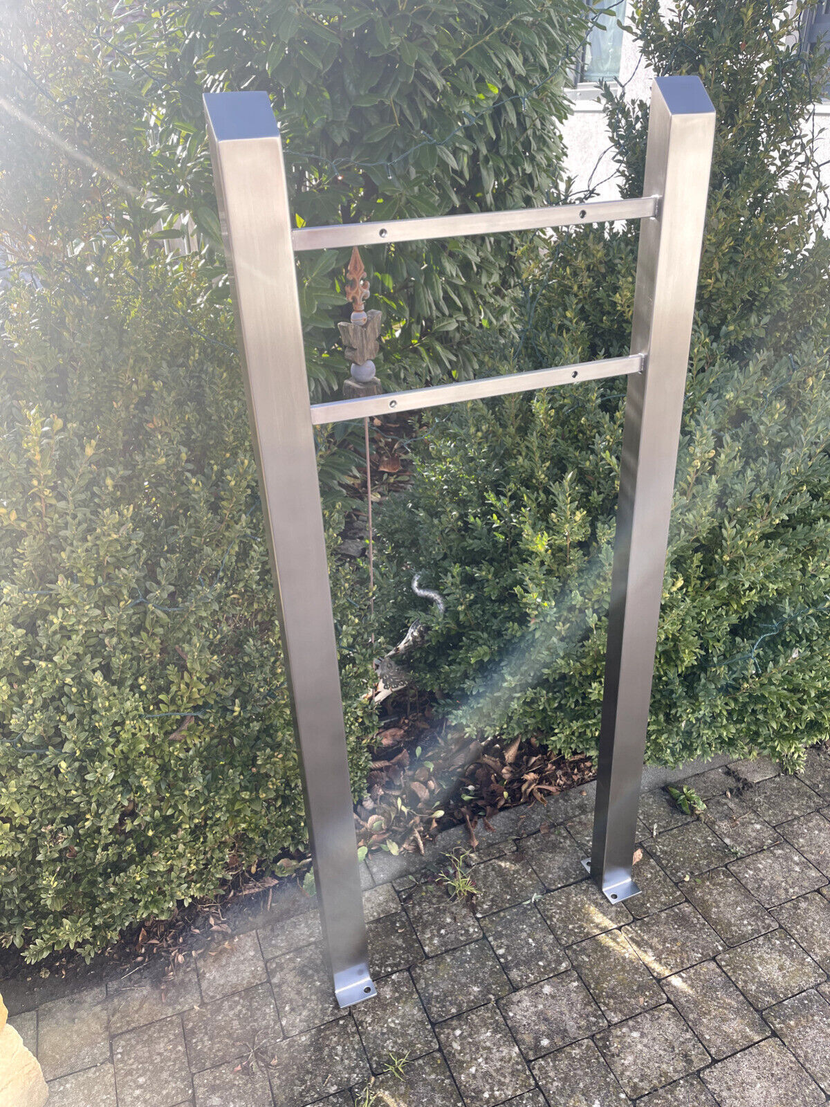 BECK-SWS Briefkasten-Postkasten Ständer Standfuß aus Edelstahl / V2A  - Freistehend 115cm